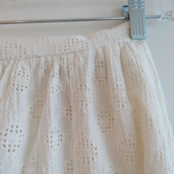 BEC + BRIDGE White Eyelet Lace Midi Skirt Coastal Neutral Boho - Size US 4 - Picture 4 of 14